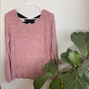 Maroon cross back sweater